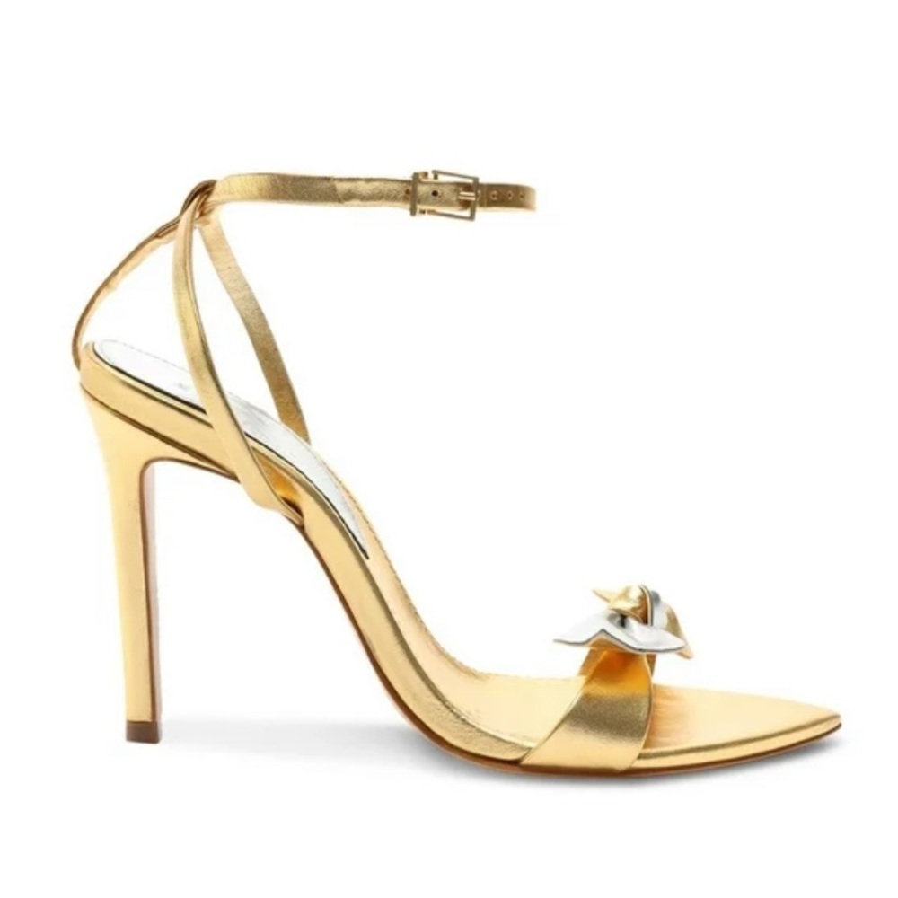 Schutz Elora Gold Strappy Heels